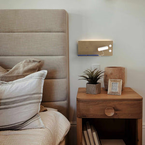 Aplique de pared para lectura con puerto USB "Kerta" - Iluminación doble - 3W+7W (49)