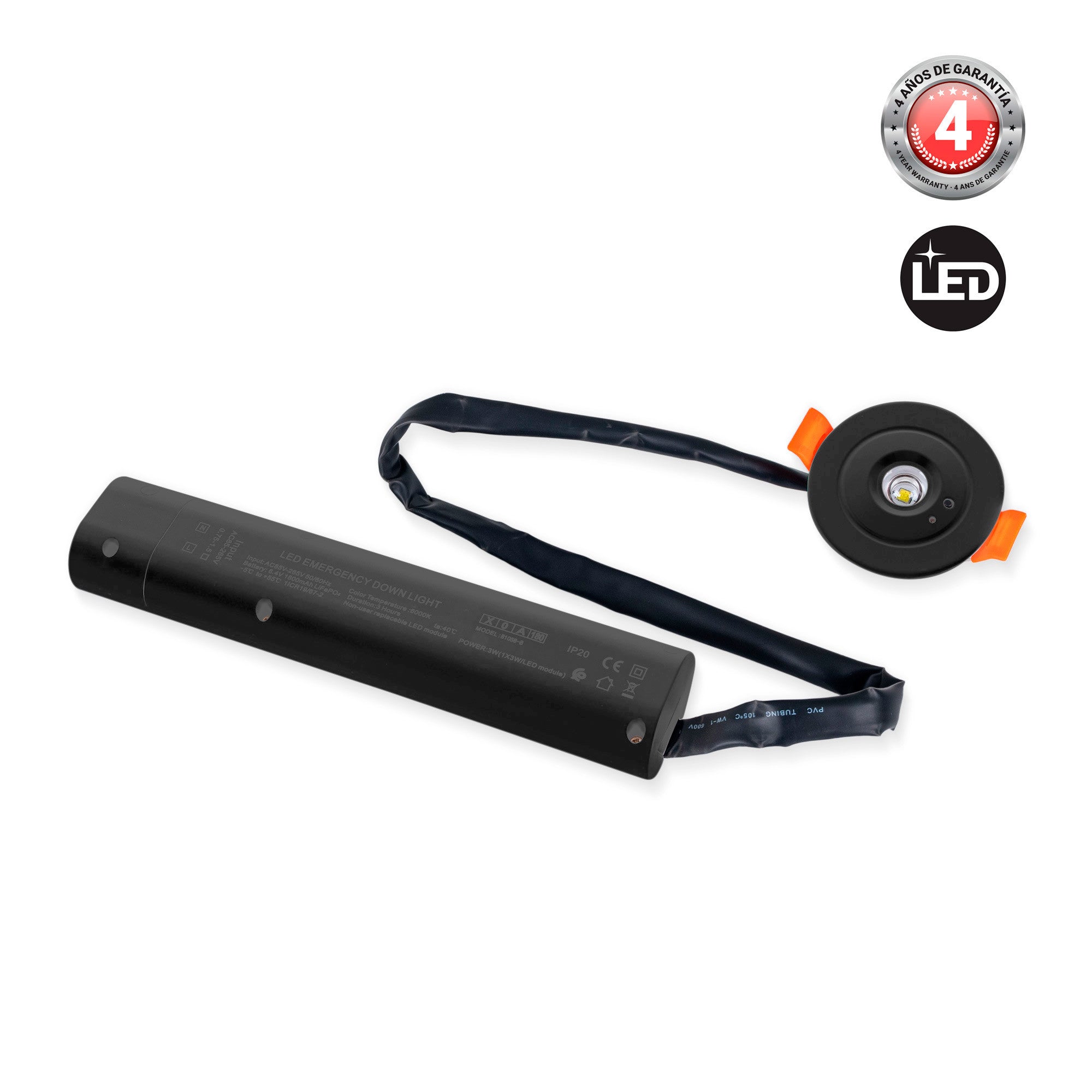 Luz de emergencia 3W tipo downlight - Autonomía 3hs - Ø60mm (26)