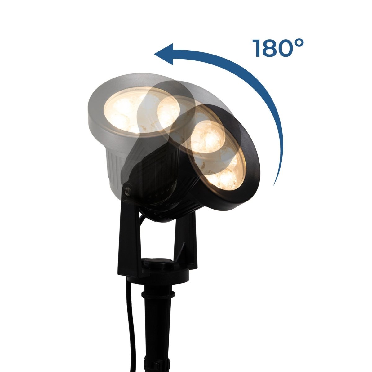 Kit x 4 focos solares exterior con panel solar - 5W - IP66 - 3000K - Barcelona Led-