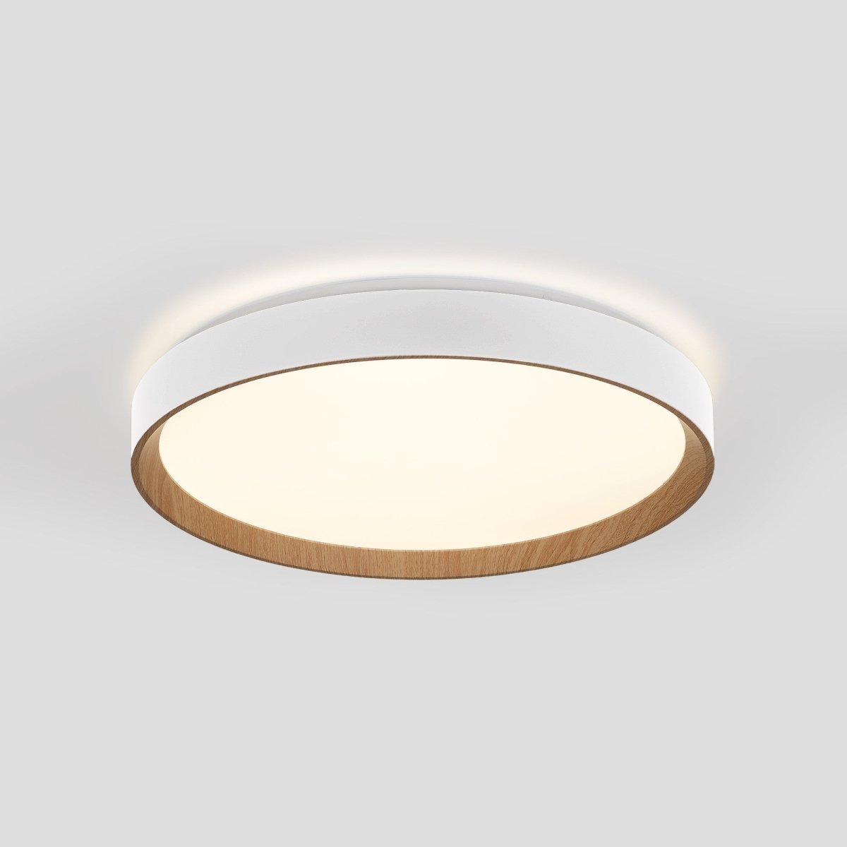 Lámpara de techo LED CCT tipo plafón - 36W - Efecto madera - Ø50cm - Barcelona Led-