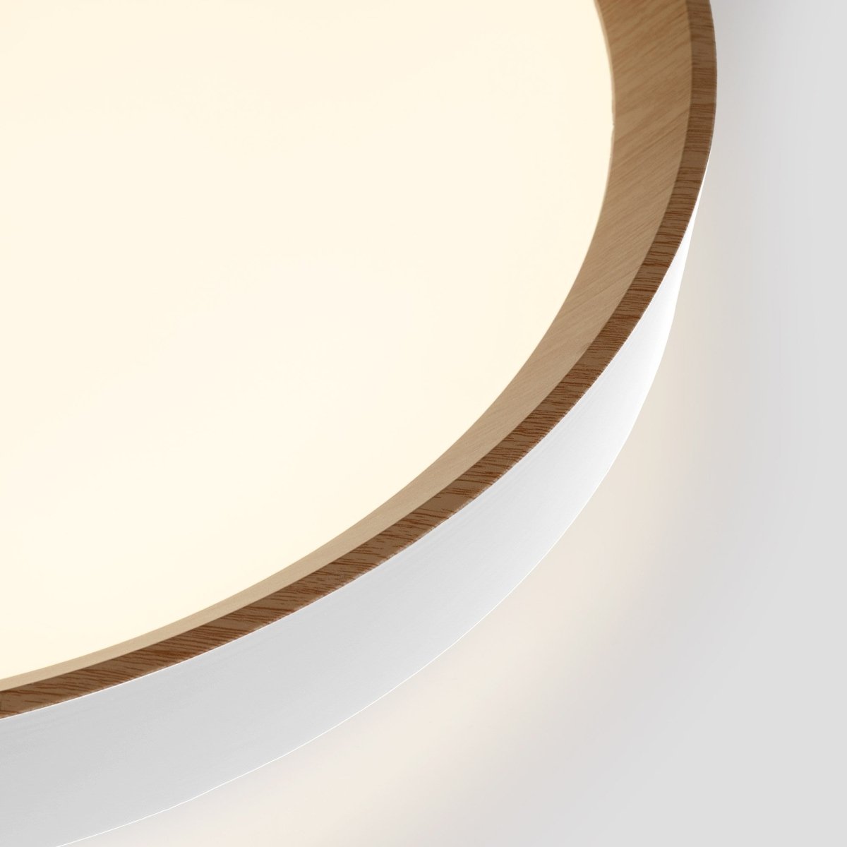 Lámpara de techo LED CCT tipo plafón - 36W - Efecto madera - Ø50cm - Barcelona Led-