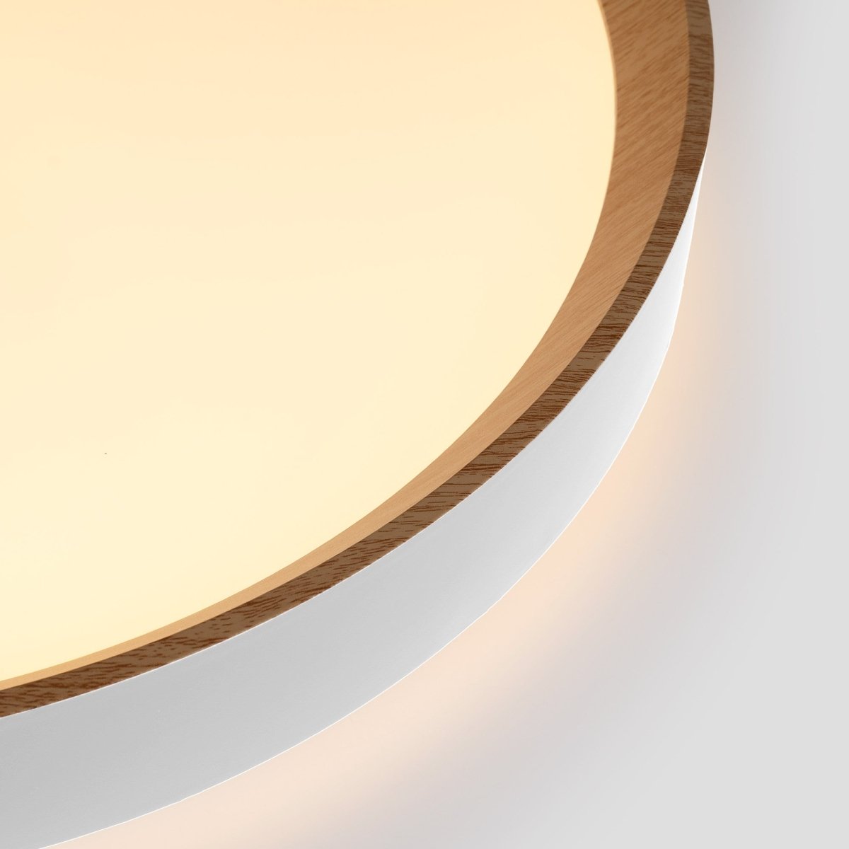 Lámpara de techo LED CCT tipo plafón - 36W - Efecto madera - Ø50cm - Barcelona Led-