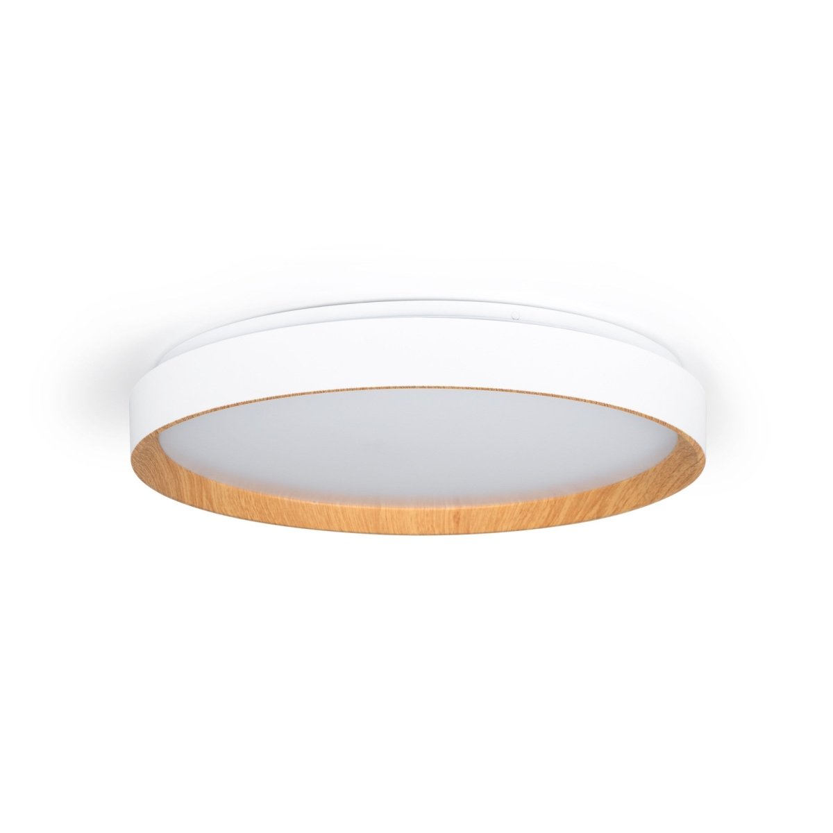 Lámpara de techo LED CCT tipo plafón - 36W - Efecto madera - Ø50cm - Barcelona Led-