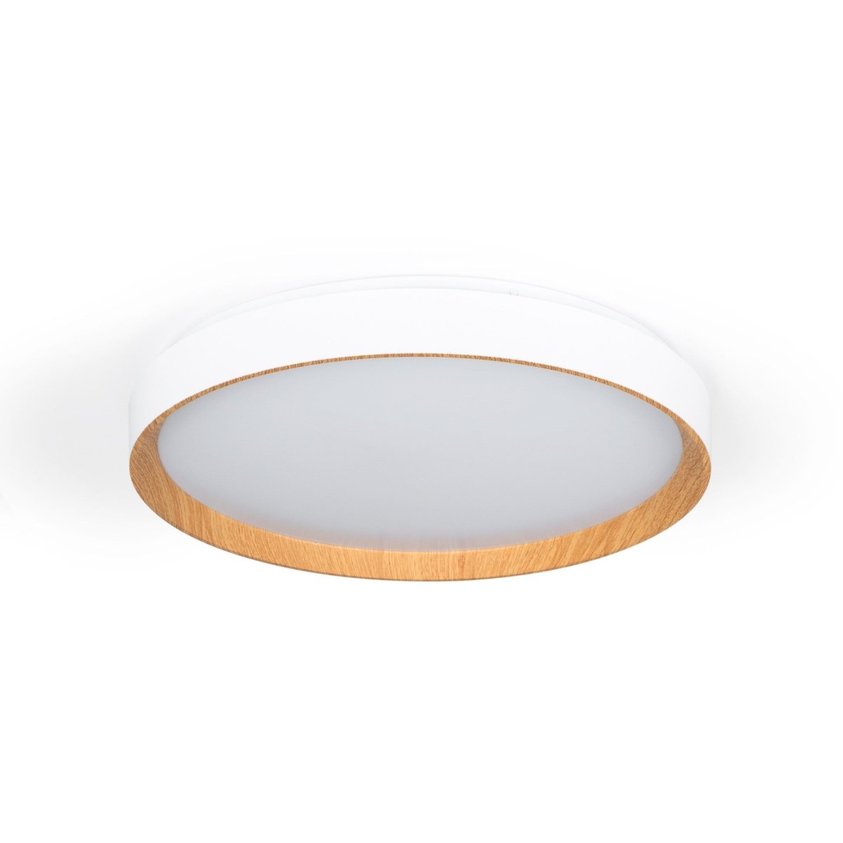Lámpara de techo LED CCT tipo plafón - 36W - Efecto madera - Ø50cm - Barcelona Led-