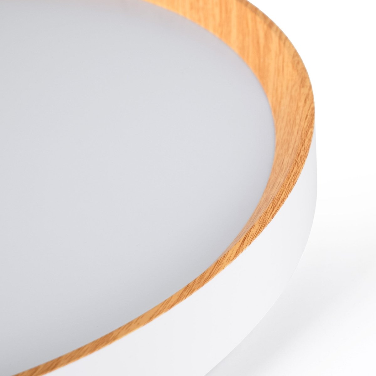 Lámpara de techo LED CCT tipo plafón - 36W - Efecto madera - Ø50cm - Barcelona Led-