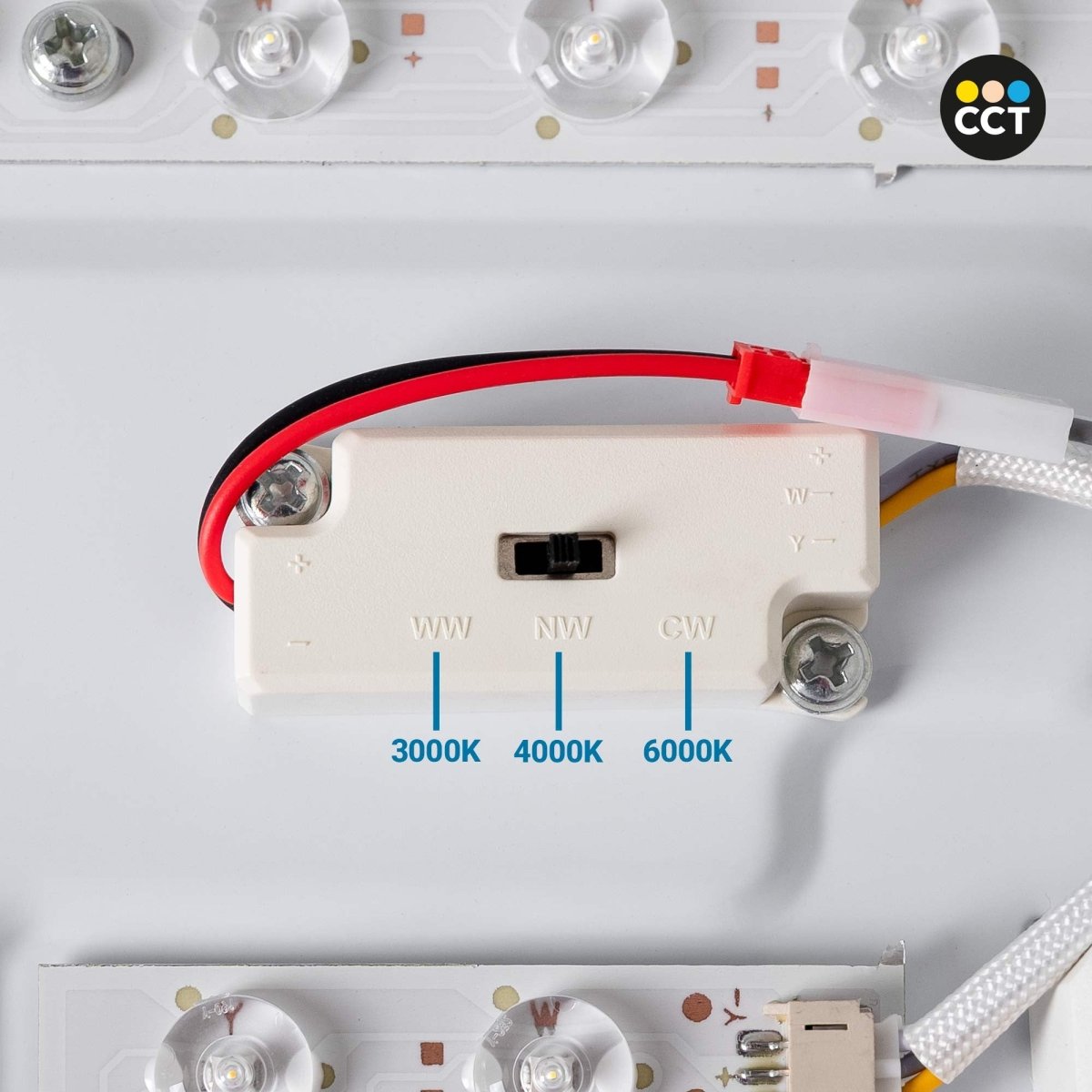 Lámpara de techo LED CCT tipo plafón - 36W - Efecto madera - Ø50cm - Barcelona Led-