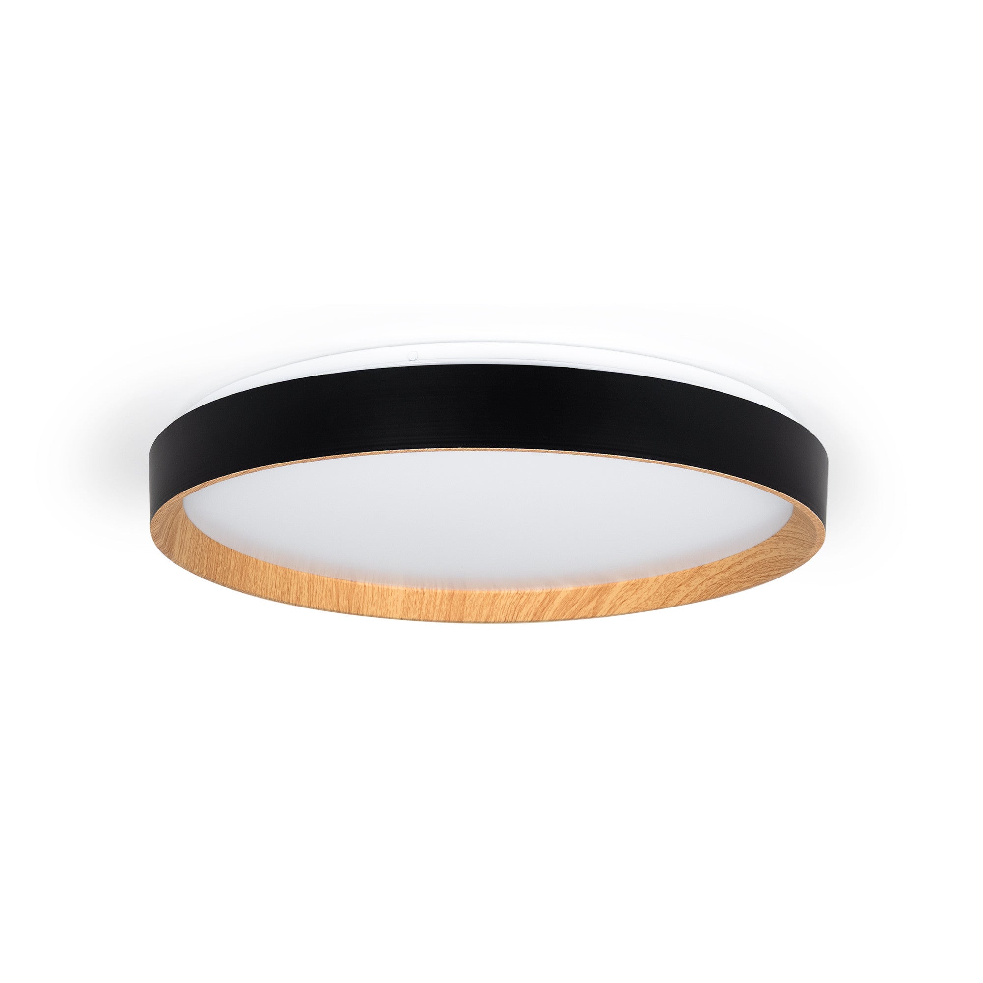 Lámpara de techo LED CCT tipo plafón - 36W - Efecto madera - Ø50cm (19)