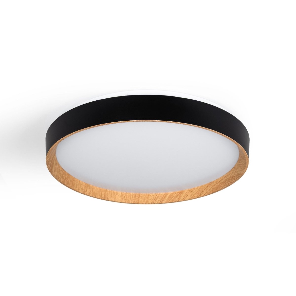 Lámpara de techo LED CCT tipo plafón - 36W - Efecto madera - Ø50cm - Barcelona Led-
