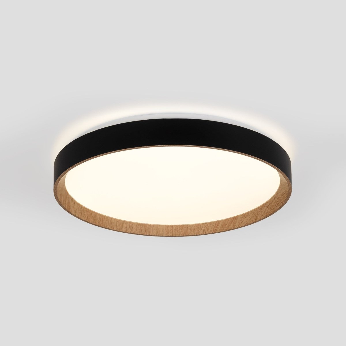 Lámpara de techo LED CCT tipo plafón - 36W - Efecto madera - Ø50cm - Barcelona Led-