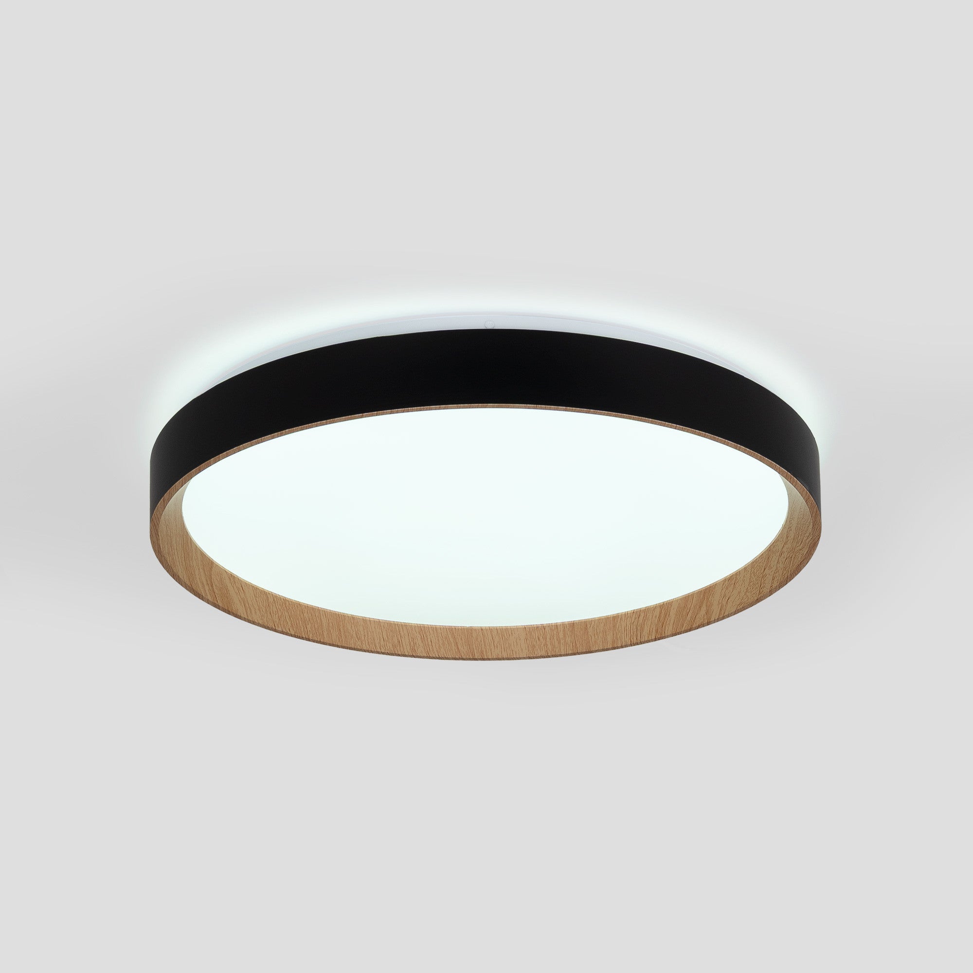 Lámpara de techo LED CCT tipo plafón - 36W - Efecto madera - Ø50cm (24)