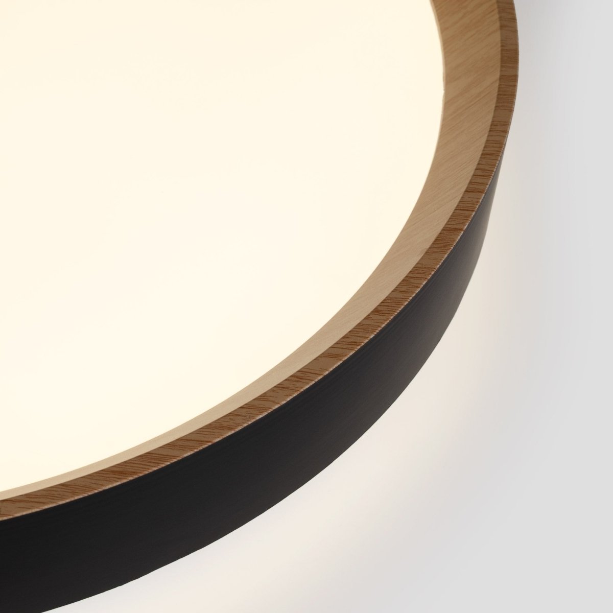 Lámpara de techo LED CCT tipo plafón - 36W - Efecto madera - Ø50cm - Barcelona Led-