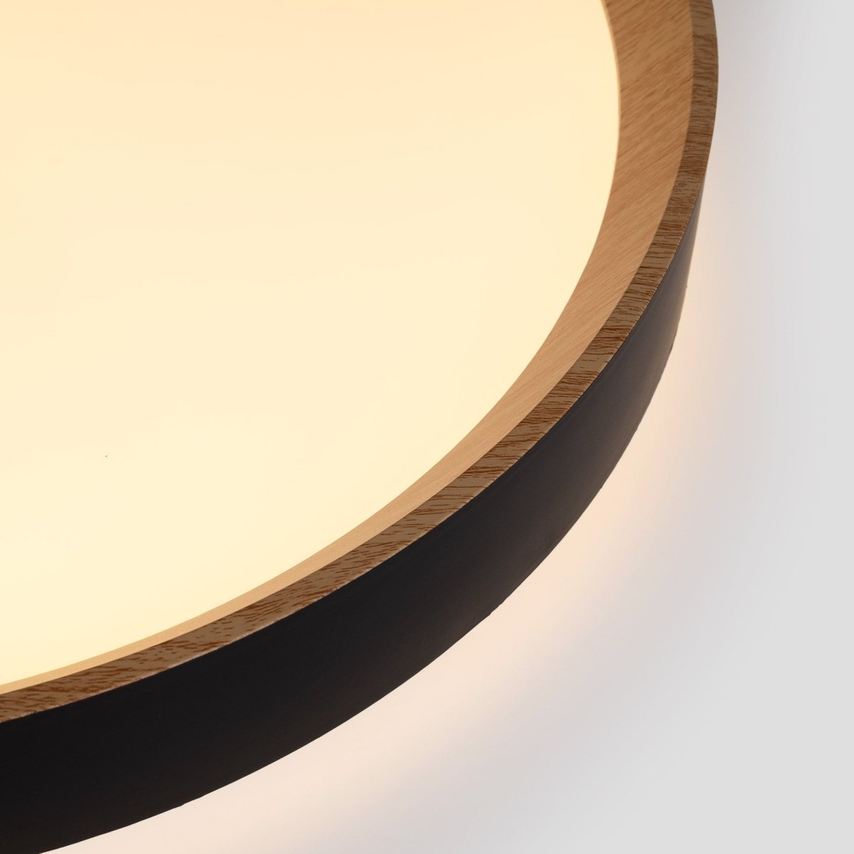 Lámpara de techo LED CCT tipo plafón - 36W - Efecto madera - Ø50cm - Barcelona Led-