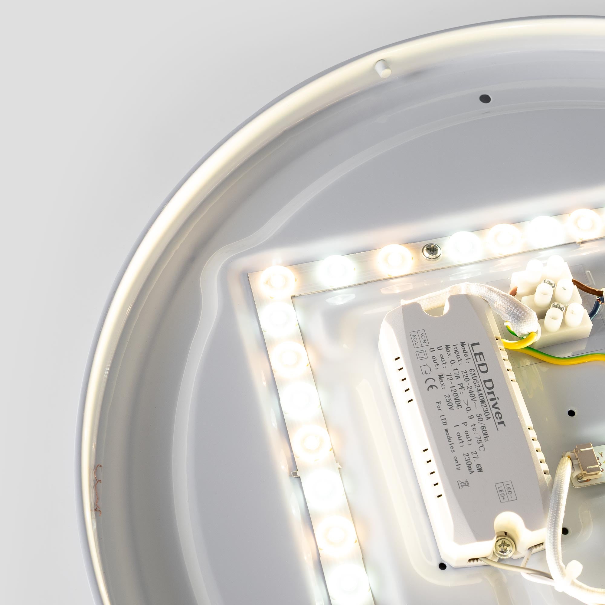 Plafón de techo LED CCT - 24W - Color madera - Ø40cm (10)