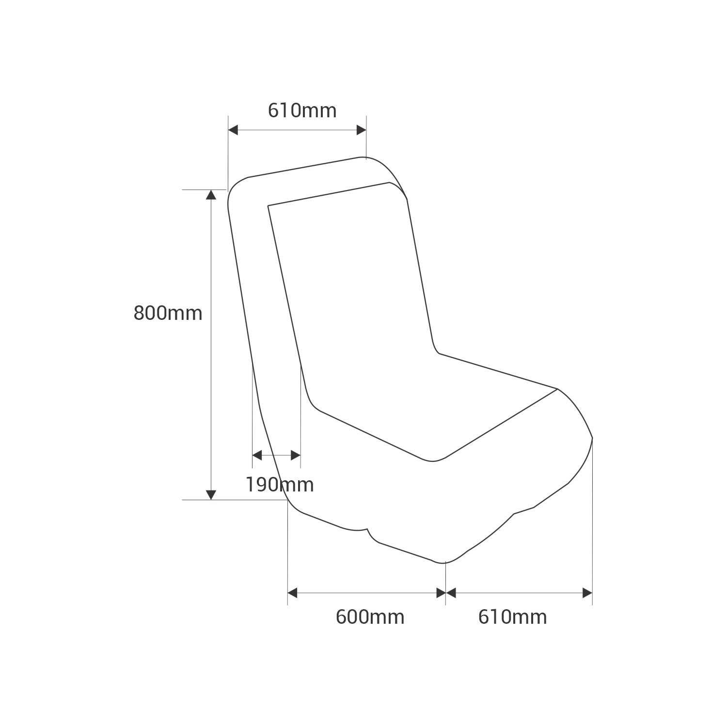 Asiento luminoso LED RGBW - 16W - Recargable (13)