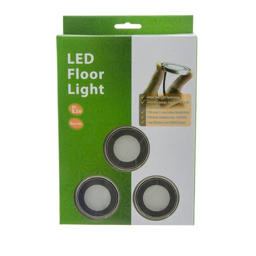 Kit 6 LED-Einbaustrahler Ø58x9mm 0,5W 12V-DC IP67