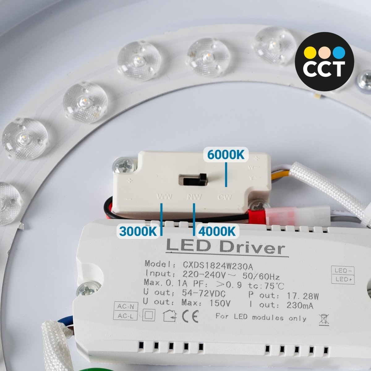 Lámpara de techo LED tipo plafón - CCT - 14W - Ø27cm - Barcelona Led-