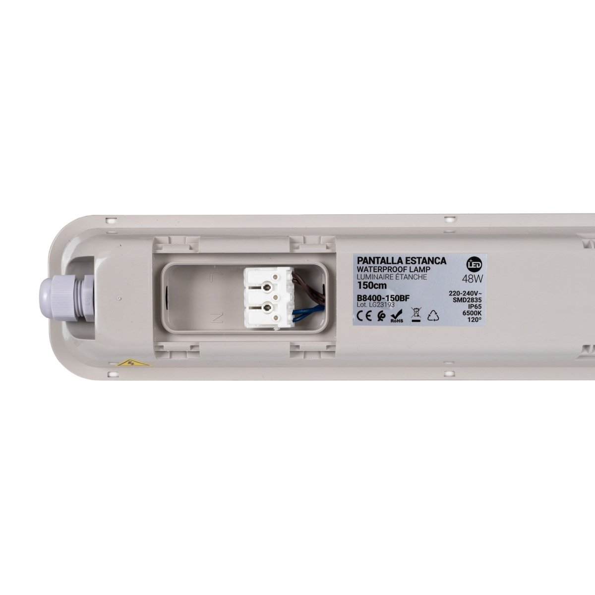 Pantalla estanca LED enlazable - 48W - 150cm - 6500K - Barcelona Led-