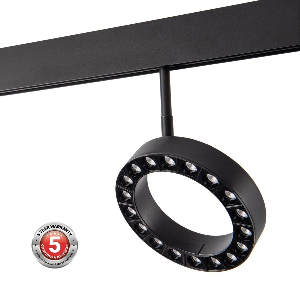 Luminaria circular LED para carril magnético 48V - Ø16cm - 18W - CRI90 - UGR18 - OSRAM - Barcelona Led-