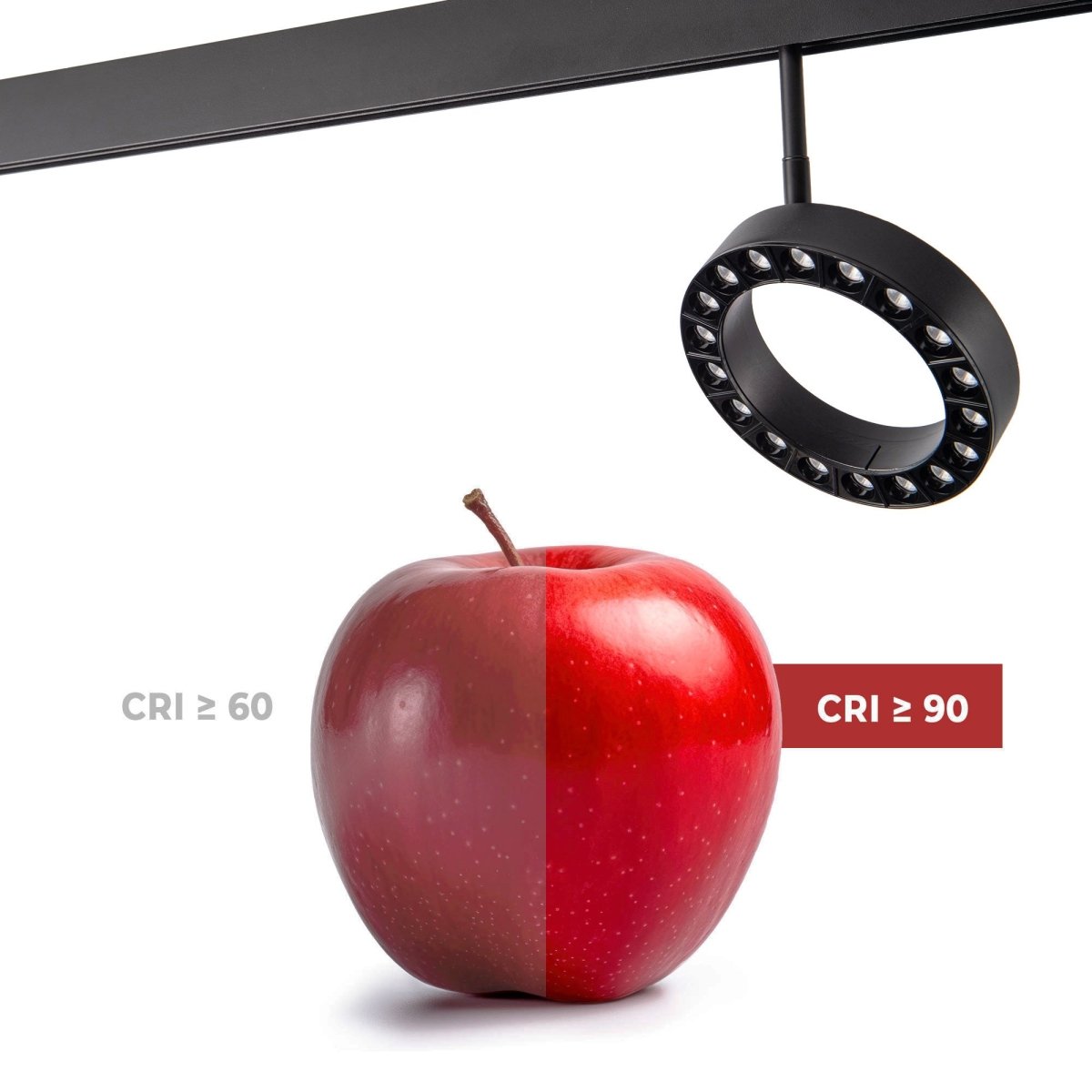 Luminaria circular LED para carril magnético 48V - Ø16cm - 18W - CRI90 - UGR18 - OSRAM - Barcelona Led-