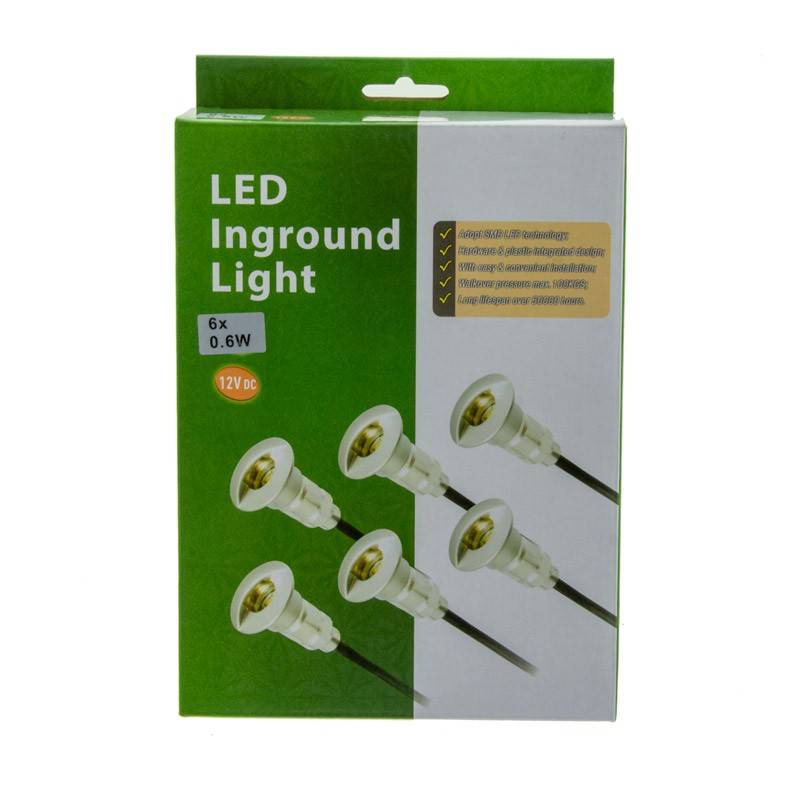 Kit de 6 luces de escalera 0,3W 12V-DC Ø26x41mm (5)
