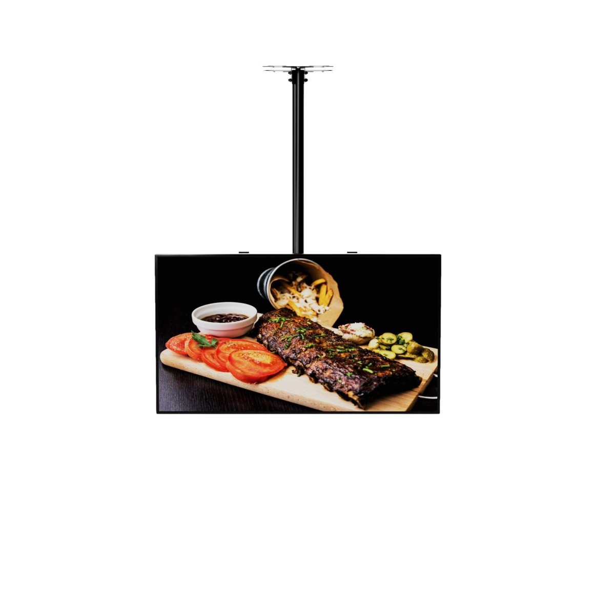 Pantalla LCD 32" - 500 nits - FULL HD  – Menús y Señalización Digital - Soporte de techo - Barcelona Led-Signage