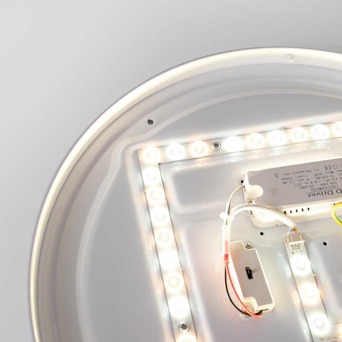 Plafón de techo LED CCT - 24W - Efecto lateral - Color madera Ø40cm - Barcelona Led-