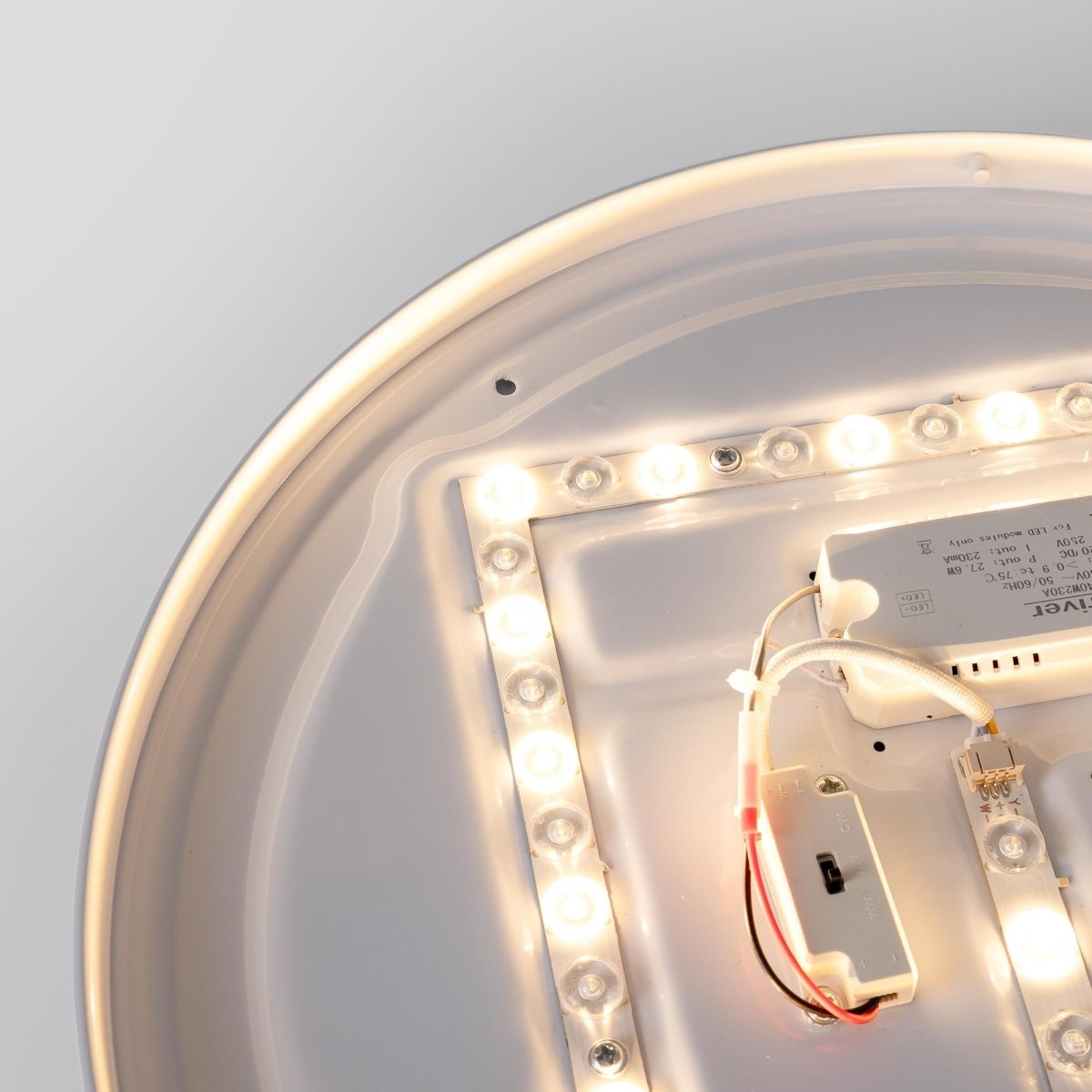 Plafón de techo LED CCT - 24W - Efecto lateral - Color madera Ø40cm - Barcelona Led-