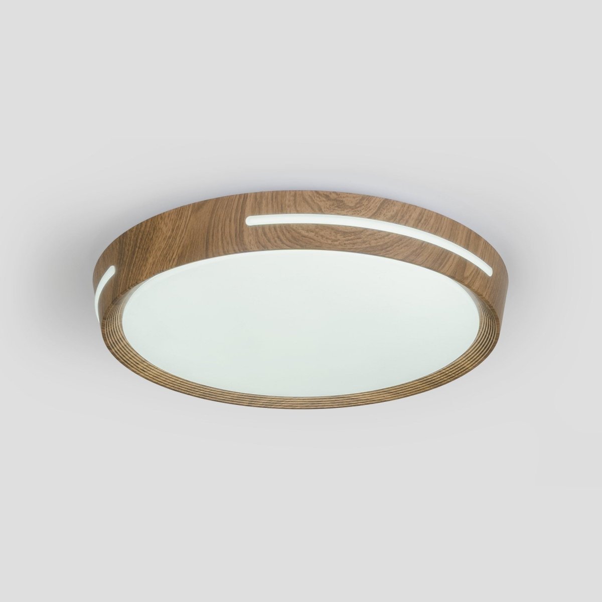Plafón de techo LED CCT - 24W - Efecto lateral - Color madera Ø40cm - Barcelona Led-