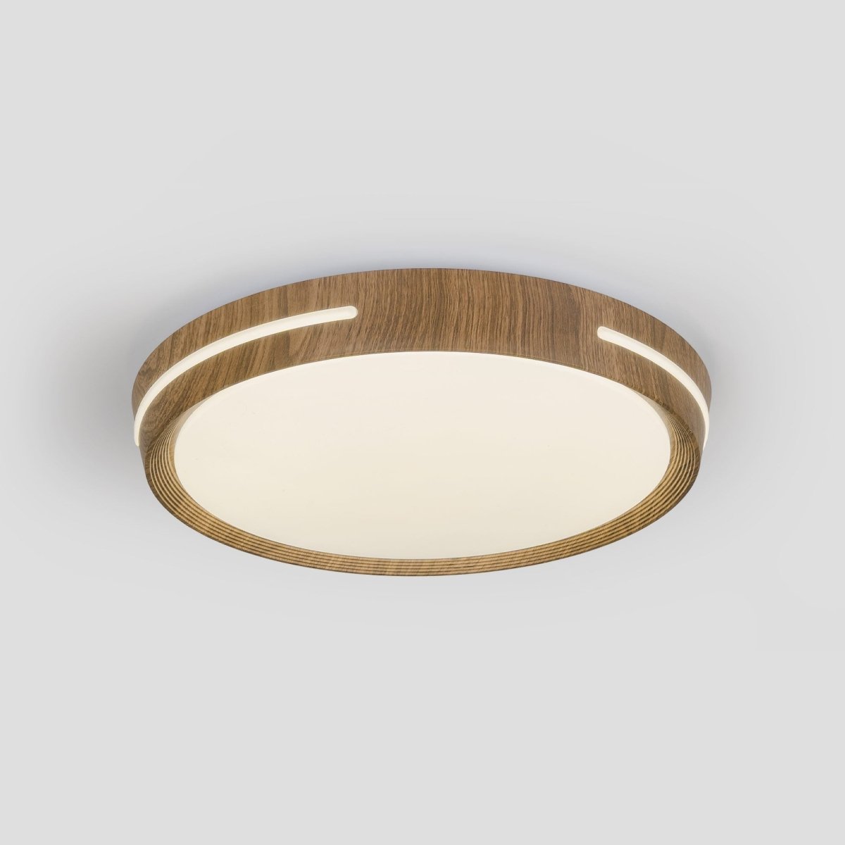 Plafón de techo LED CCT - 24W - Efecto lateral - Color madera Ø40cm - Barcelona Led-