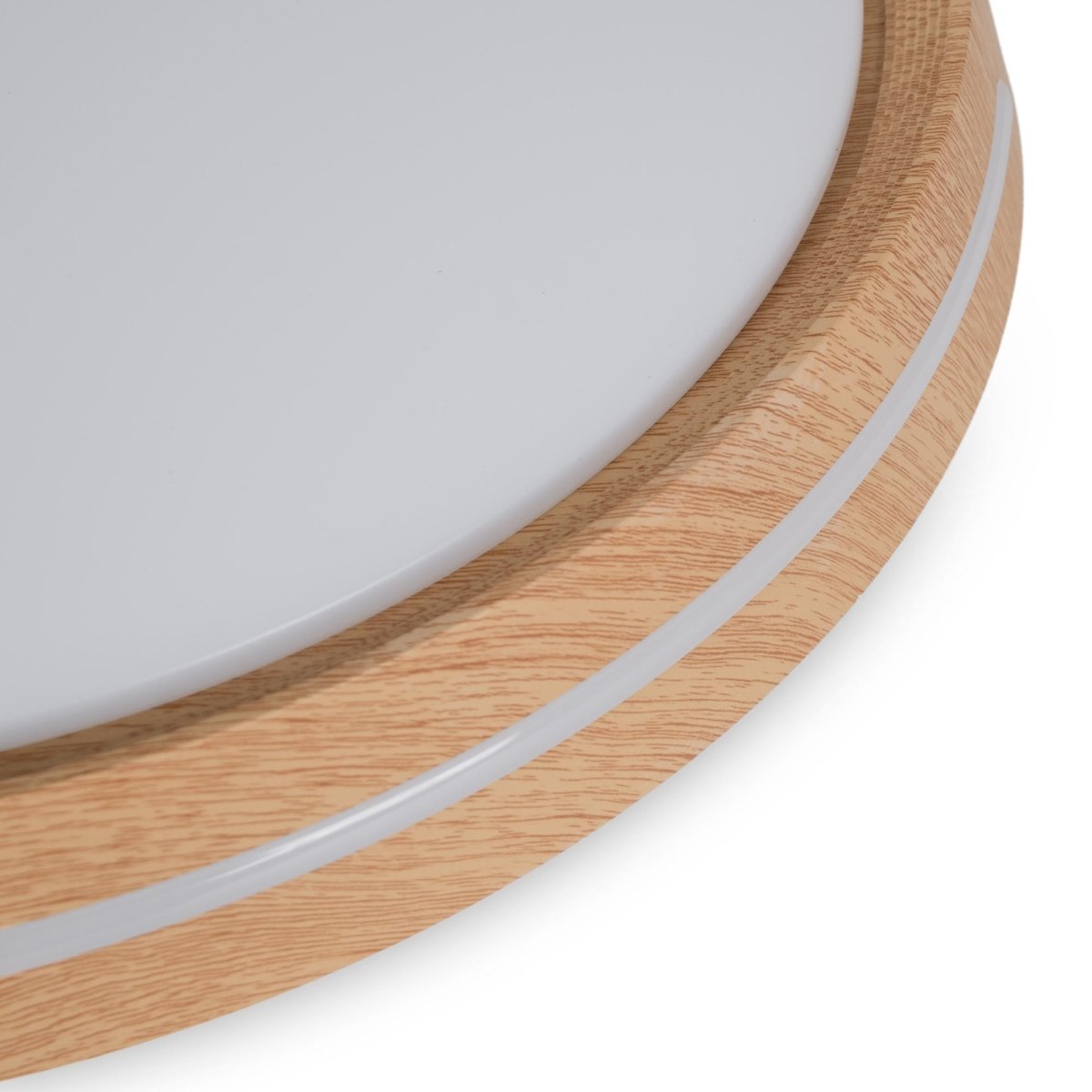 Plafón de techo LED CCT - 24W - Efecto lateral - Color madera Ø40cm - Barcelona Led-