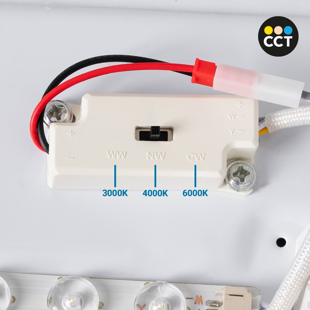 Plafón de techo LED CCT - 24W - Efecto lateral - Color madera Ø40cm - Barcelona Led-