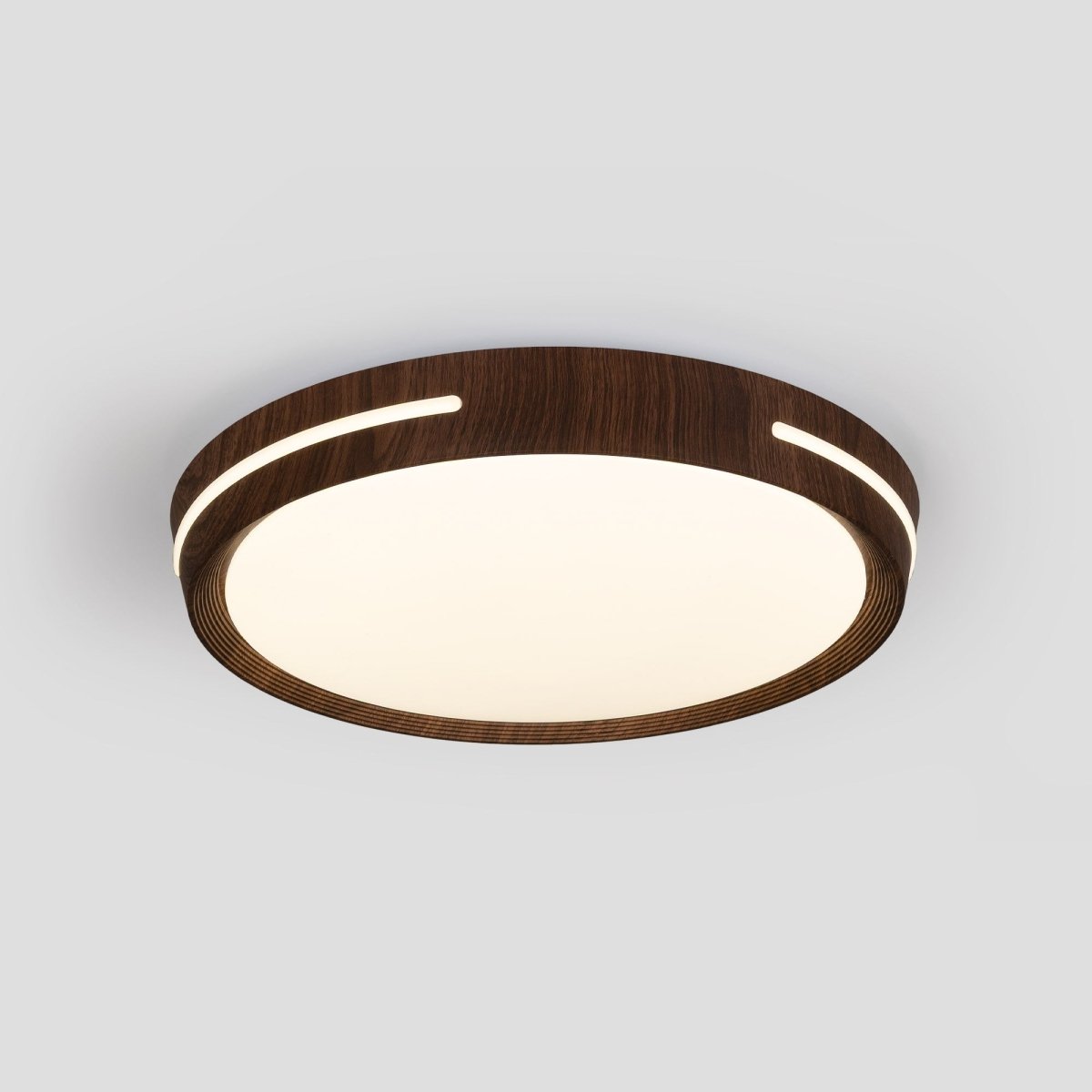 Plafón de techo LED CCT - 24W - Efecto lateral - Color madera Ø40cm - Barcelona Led-