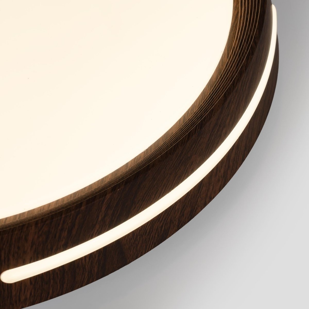 Plafón de techo LED CCT - 24W - Efecto lateral - Color madera Ø40cm - Barcelona Led-
