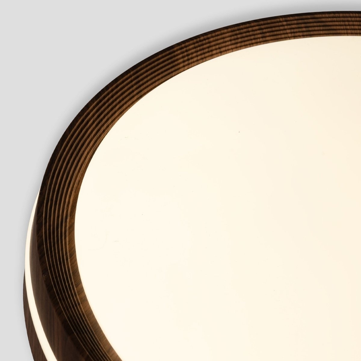 Plafón de techo LED CCT - 24W - Efecto lateral - Color madera Ø40cm - Barcelona Led-