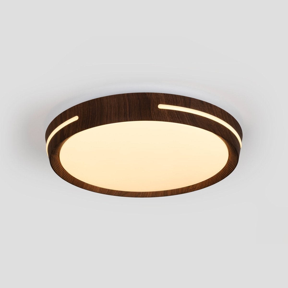 Plafón de techo LED CCT - 24W - Efecto lateral - Color madera Ø40cm - Barcelona Led-