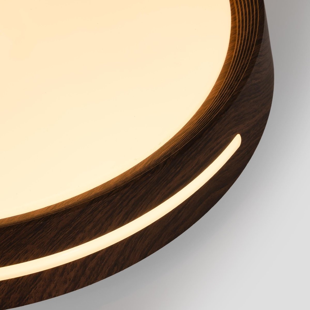 Plafón de techo LED CCT - 24W - Efecto lateral - Color madera Ø40cm - Barcelona Led-