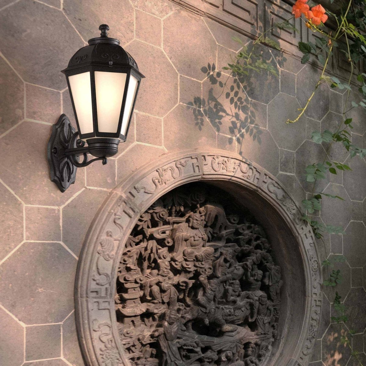 Aplique de pared tipo farol FUMAGALLI "BISSO/SABA" - E27 - IP55 - Barcelona Led-Decoración