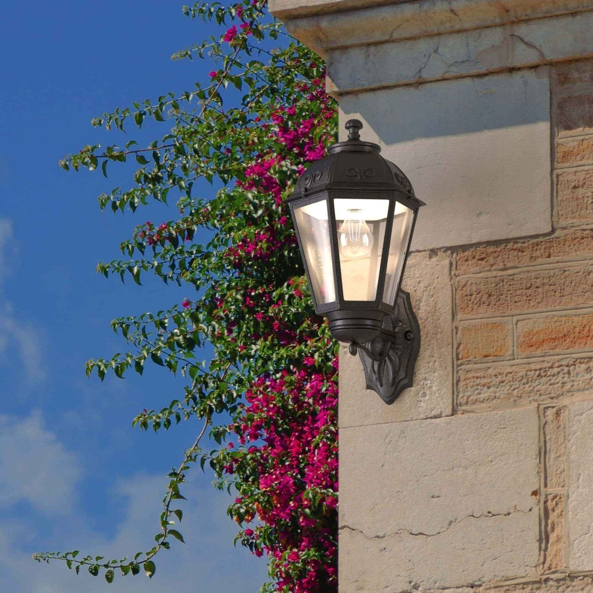 Aplique de pared tipo farol FUMAGALLI "BISSO/SABA" - E27 - IP55 - Barcelona Led-Decoración