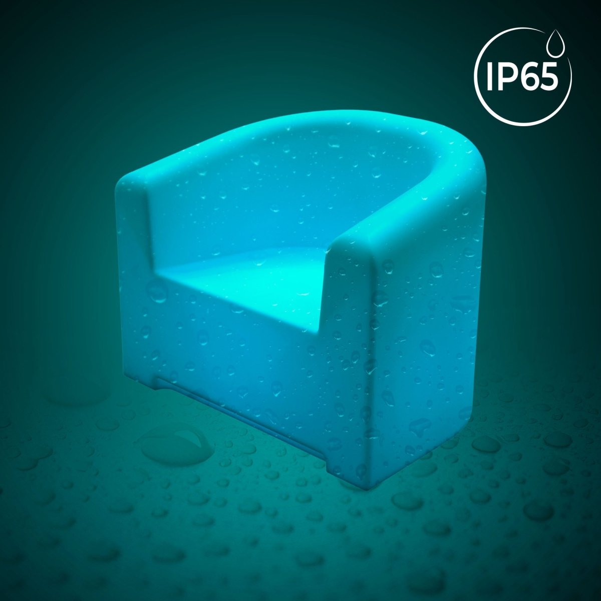 Sillón luminoso LED RGBW - 16W - Recargable - Barcelona Led-Mobiliario