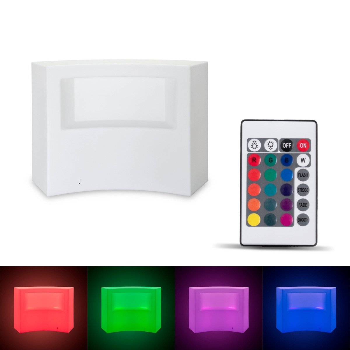 Barra de bar LED RGBW - 2 x 5W - Recargable - Diseño curvo - Barcelona Led-Mobiliario