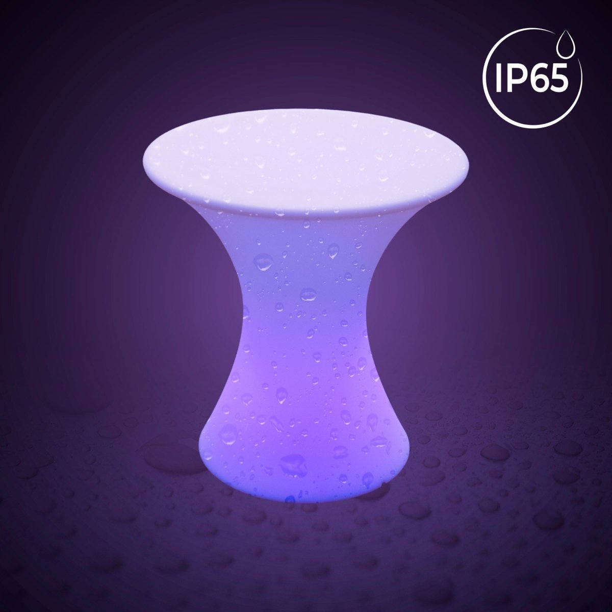 Mesa luminosa LED RGBW - 58 x Ø60 cm - 12W - Recargable - Barcelona Led-Mobiliario