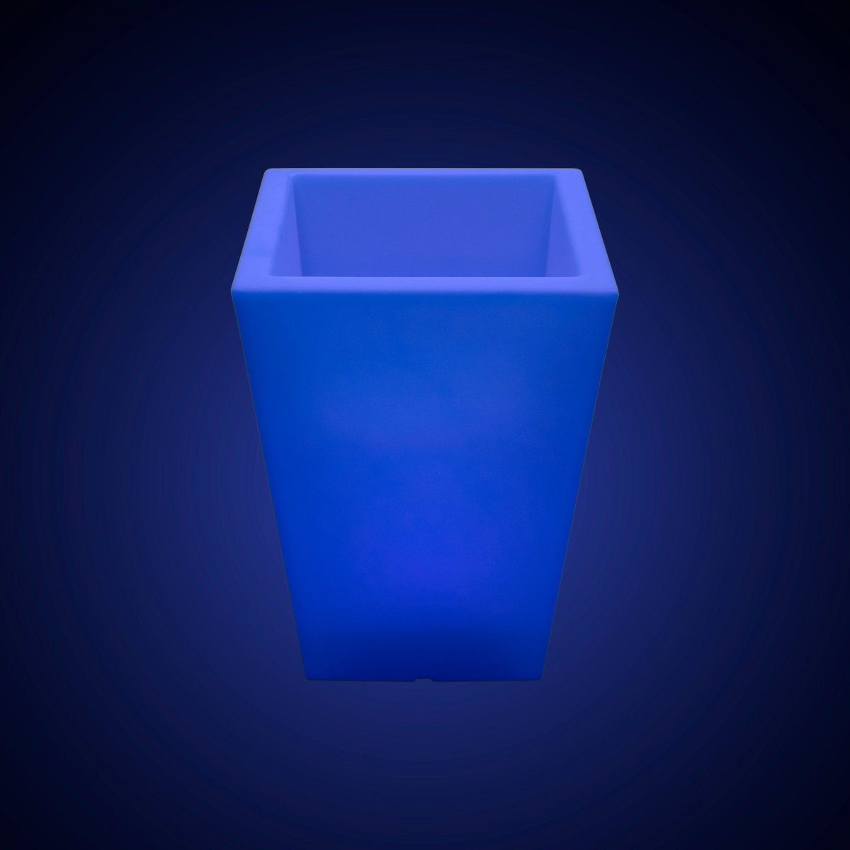 Macetero cuadrado LED RGBW - 12W - Recargable - Mando a distancia - Barcelona Led-Mobiliario