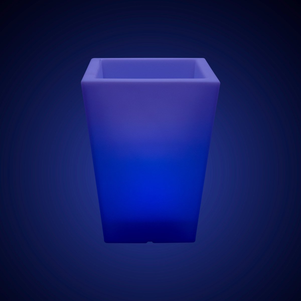 Macetero cuadrado LED RGBW - 12W - Recargable - Mando a distancia - Barcelona Led-Mobiliario