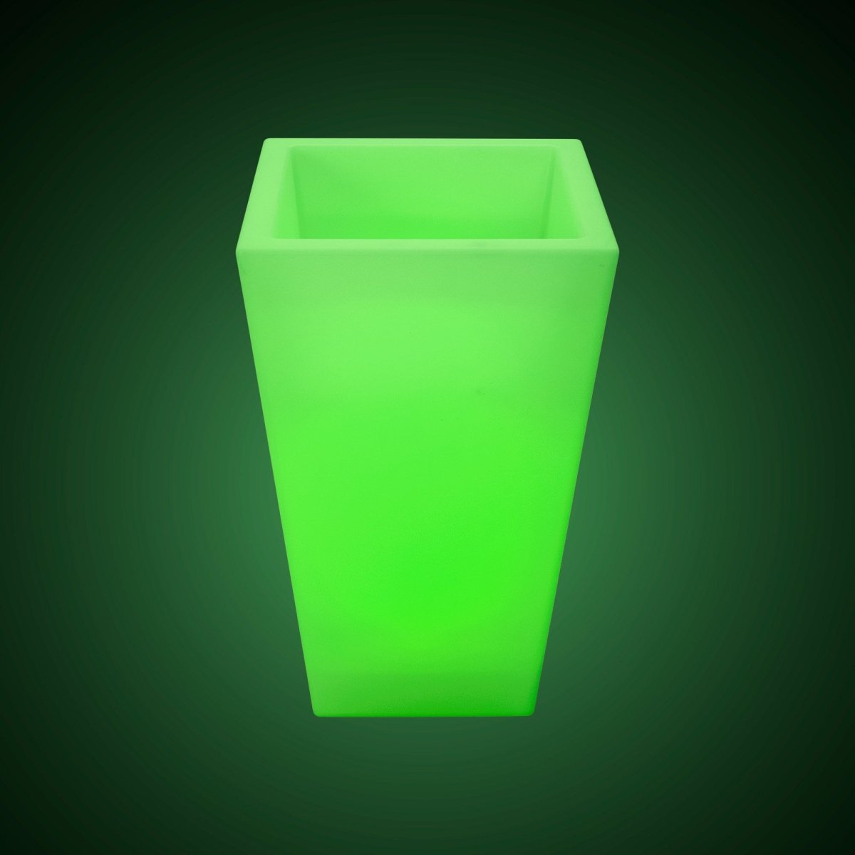 Macetero cuadrado LED RGBW - 24W - Recargable - Mando a distancia - Barcelona Led-Mobiliario
