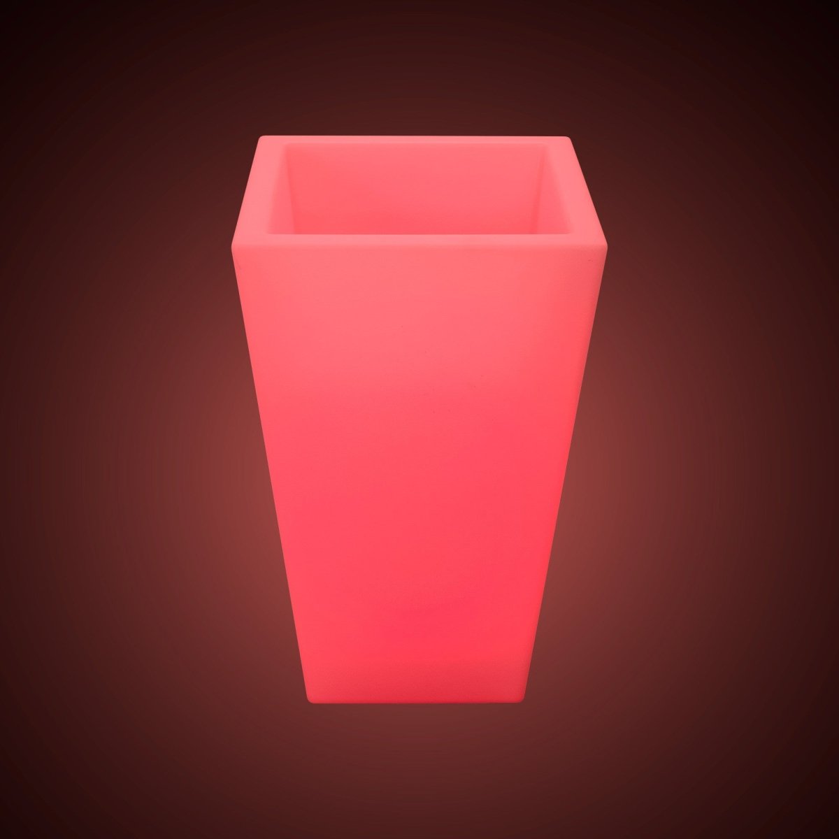 Macetero cuadrado LED RGBW - 24W - Recargable - Mando a distancia - Barcelona Led-Mobiliario
