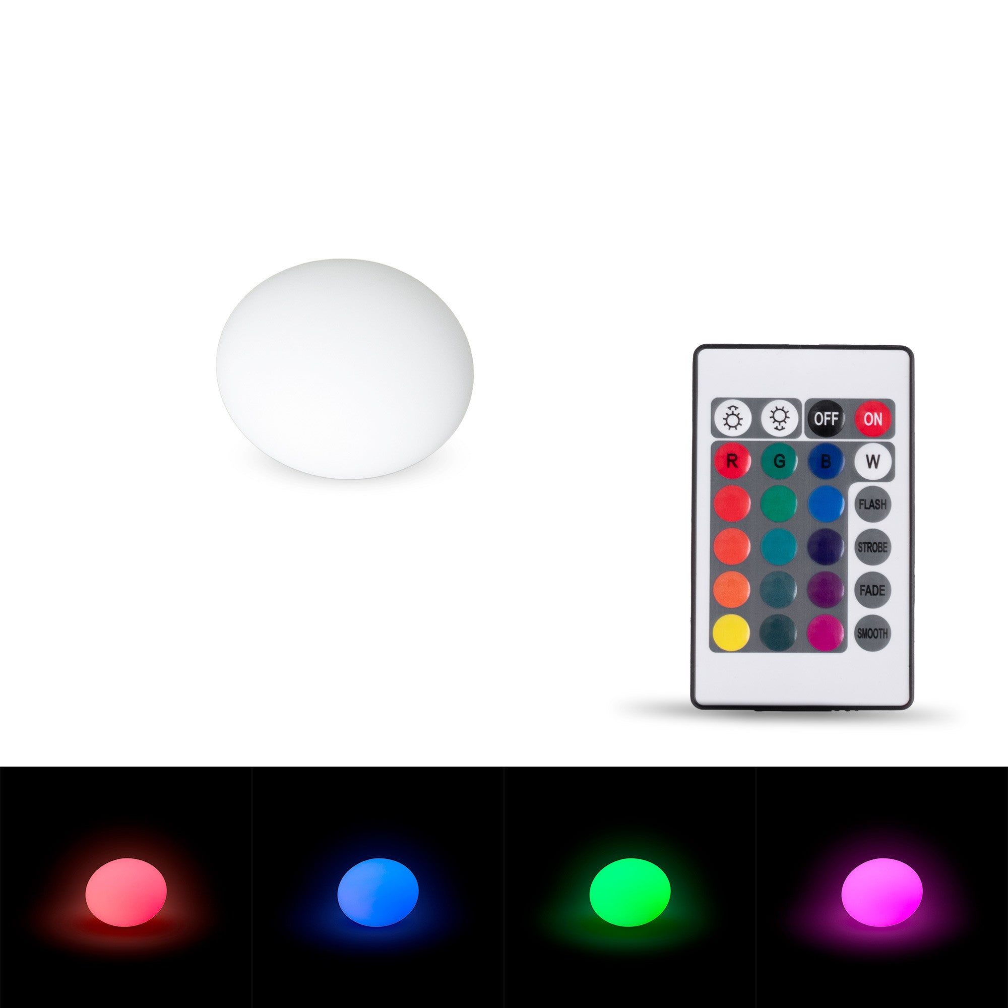 Lámpara de exterior "Stone" - RGBW - 0,5W - Ø20 - Recargable (10)