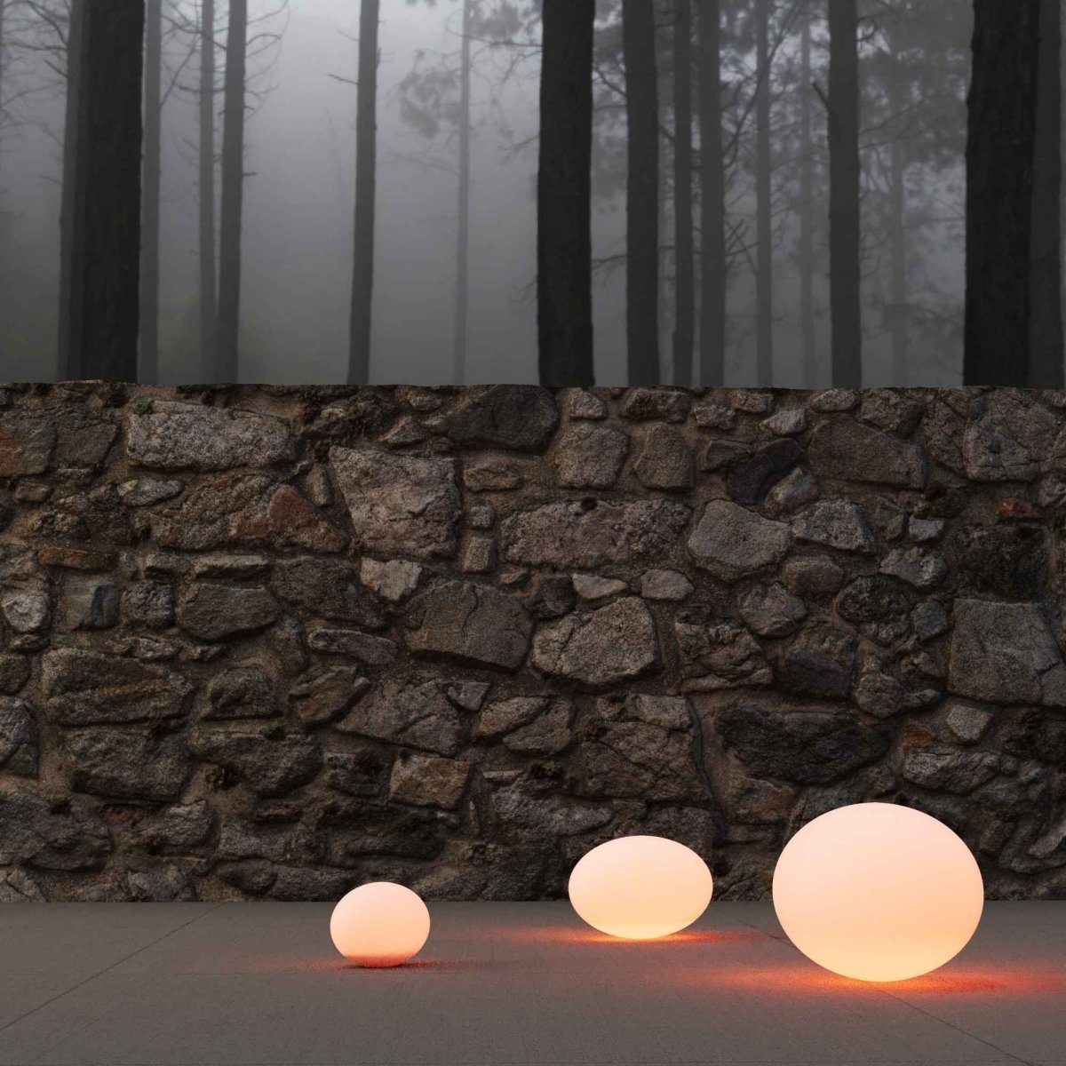 Lámpara de exterior "Stone" - RGBW - 1,2W - Ø32 - Recargable - Barcelona Led-Mobiliario