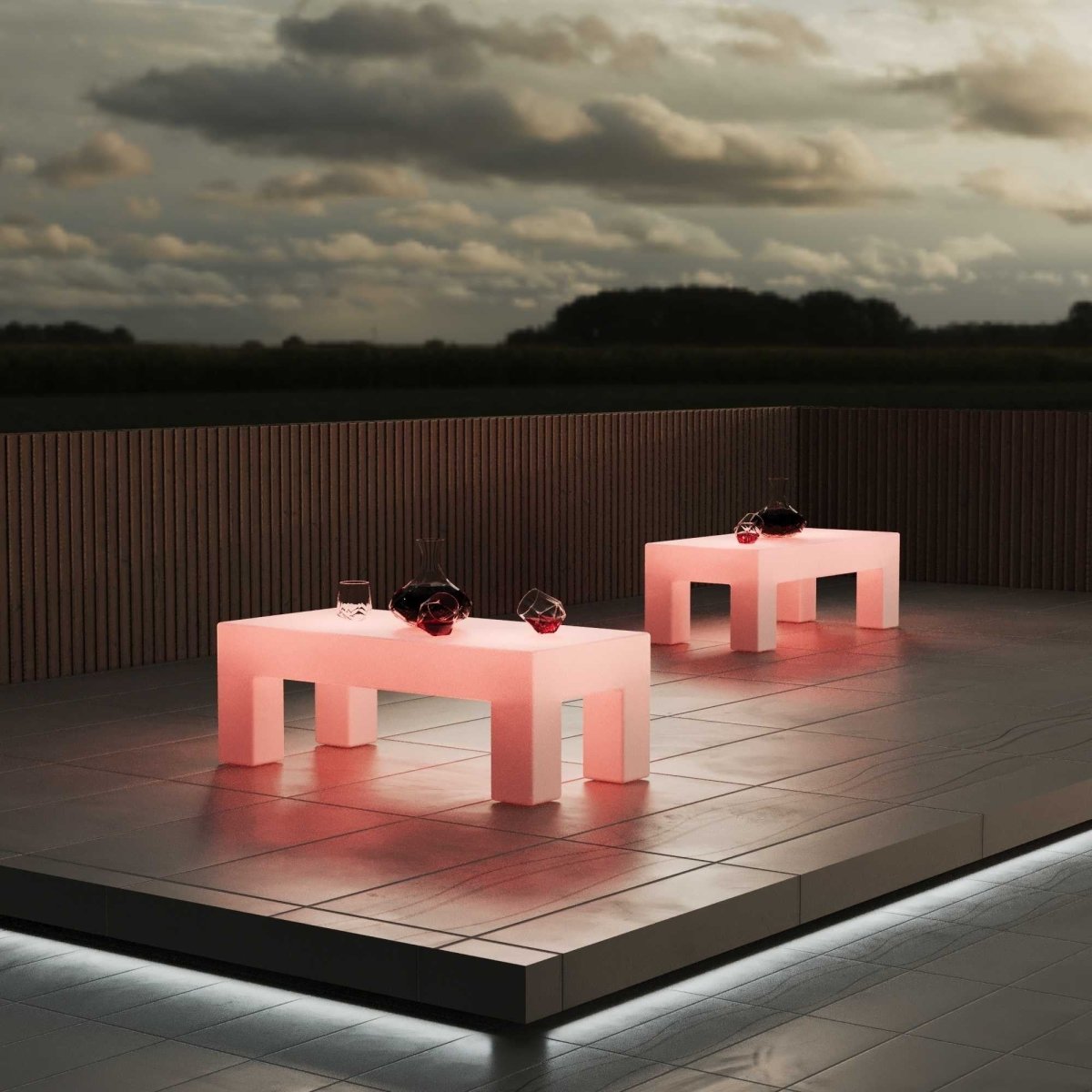 Mesa de centro LED RGBW - 20W - Recargable - Barcelona Led-Mobiliario