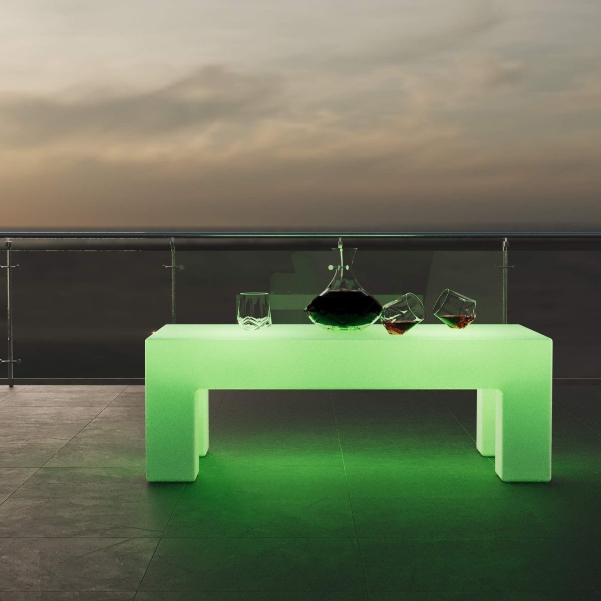 Mesa de centro LED RGBW - 20W - Recargable - Barcelona Led-Mobiliario