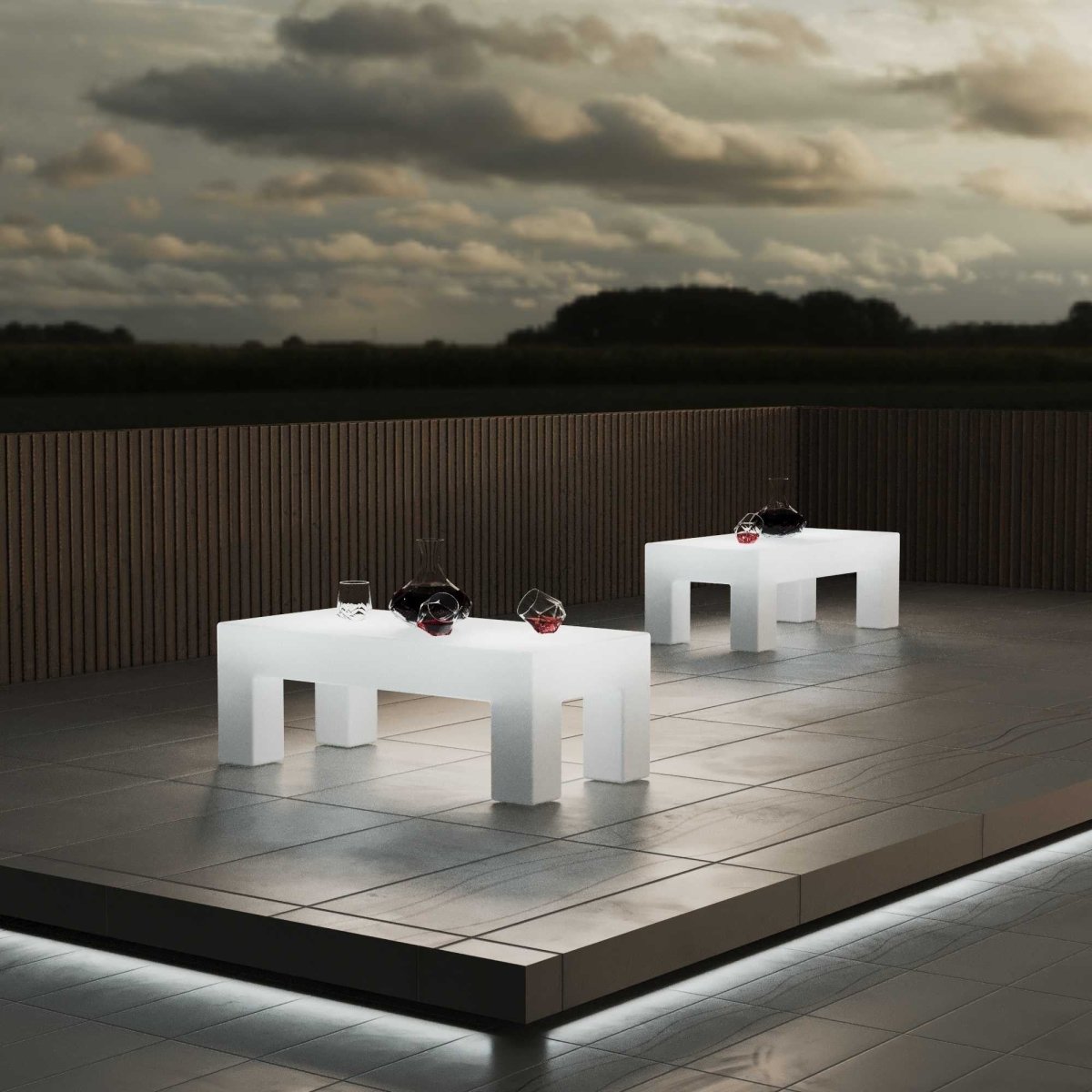 Mesa de centro LED RGBW - 20W - Recargable - Barcelona Led-Mobiliario